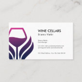 Carte De Rendez-vous Logo en verre de vin violet (Dos)