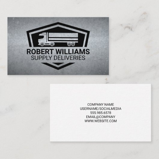 Carte De Rendez-vous Logo Fournitures de transport semi-routier (Devant / Derrière)