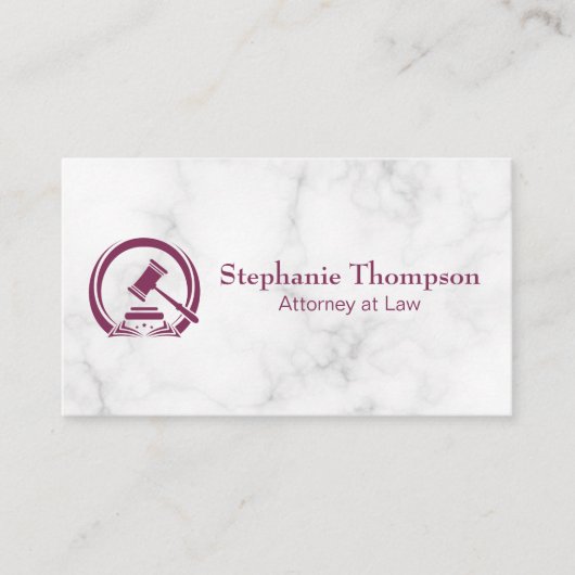 Carte De Rendez-vous Logo Gavel | Loi et ordre (Devant)