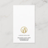 Carte De Rendez-vous Logo Gold Buildings | MARBRE BLANC (Dos)