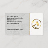 Carte De Rendez-vous Logo Gold Gavel | Droit (Dos)