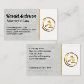 Carte De Rendez-vous Logo Gold Gavel | Droit (Devant / Derrière)
