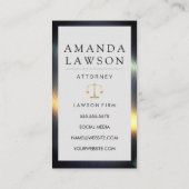 Carte De Rendez-vous Logo Gold Gavel | Droit | Justice (Dos)