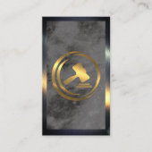 Carte De Rendez-vous Logo Gold Gavel | Droit | Justice (Devant)
