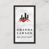 Carte De Rendez-vous Logo immobilier commercial résidentiel (Devant)