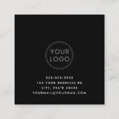 Carte De Rendez-vous Logo personnalisé blanc dégradé doré (Dos)