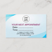 Carte De Rendez-vous Logo personnalisé et couleur moderne (Devant)