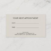 Carte De Rendez-vous Logo Personnalisé Moderne Professionnel (Dos)