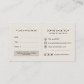 Carte De Rendez-vous Logo professionnel de designer d'intérieur moderne (Dos)