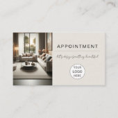 Carte De Rendez-vous Logo professionnel de designer d'intérieur moderne (Devant)