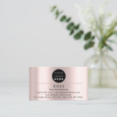 Carte De Rendez-vous Logo Remise Logo Merci Rose américain Drapeau (Debout devant)