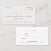 Carte de rendez-vous Lotus (Devant / Derrière)