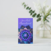 Carte De Rendez-vous Lotus Bleu Mandala (Debout devant)