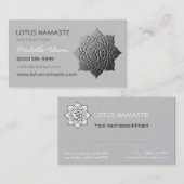 Carte De Rendez-vous Lotus Namaste OM (Aum) (Devant / Derrière)