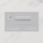 Carte De Rendez-vous Lotus Namaste OM (Aum) (Dos)