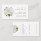 Carte De Rendez-vous Lune de marbre et verdure holistique (Devant / Derrière)