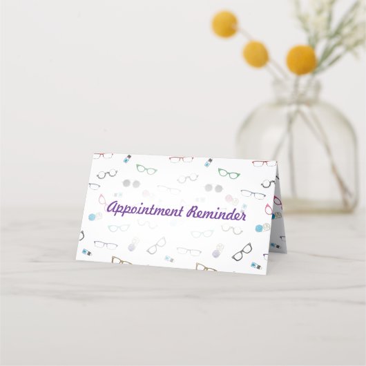 Carte De Rendez-vous Lunettes de cool et contacts Soins oculaires (Devant)