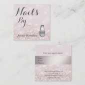 Carte De Rendez-vous Luxe glam élégant clous de glitterie (Devant / Derrière)