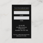 Carte De Rendez-vous Luxury Black & Gold Makeup Appointment Card (Dos)