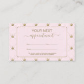 Carte De Rendez-vous Luxury Crown Pattern Pink (Devant)
