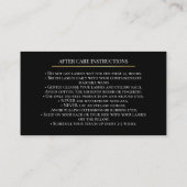 Carte De Rendez-vous Luxury Lash Technician After care Card (Dos)