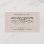 Carte De Rendez-vous Luxury Lash Technician After care Card (Dos)