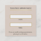 Carte De Rendez-vous Luxury Lash Technician Appointment Card (Dos)