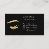 Carte De Rendez-vous Luxury Lashes Before care Appointment Card (Devant)