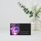 Carte De Rendez-vous Madame pourpre Appt de papillon de cheveux. 4 (Debout devant)