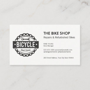 Carte De Rendez-vous Magasin de vélos et logo de service