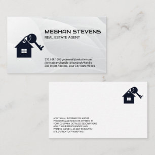 Carte De Rendez-vous Maison immobilière et logo clé