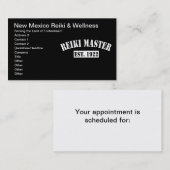 Carte De Rendez-vous Maître Reiki (Devant / Derrière)
