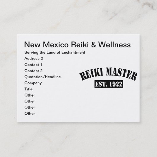 Carte De Rendez-vous Maître Reiki (Devant)