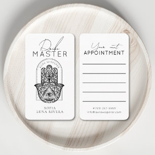 Carte De Rendez-vous Maître Reiki Main Hamsa Mauvais Œil Thérapeute Yog