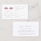 Carte de rendez-vous Maquillage Artiste Blush Whit (Devant / Derrière)