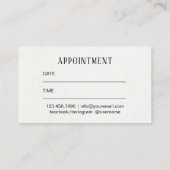 Carte De Rendez-vous Maquillage Artiste Brow & Lash Salon de Beauté Ren (Dos)