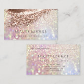 Carte De Rendez-vous Maquillage Artiste Événement Eyelash Rose Parties  (Devant / Derrière)