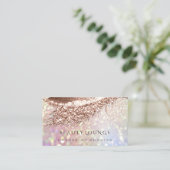 Carte De Rendez-vous Maquillage Artiste Événement Eyelash Rose Parties  (Debout devant)