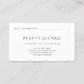 Carte De Rendez-vous Maquillage Artiste Événement Eyelash Spark Gold Pa (Dos)