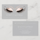 Carte De Rendez-vous Maquillage Artiste Événement Lashes Beauté Rose Gr (Devant / Derrière)