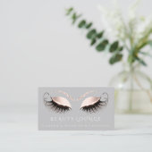 Carte De Rendez-vous Maquillage Artiste Événement Lashes Beauté Rose Gr (Debout devant)
