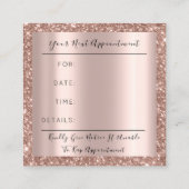 Carte De Rendez-vous Maquillage Artiste Événement Planificateur Rose La (Dos)