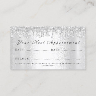 Carte De Rendez-vous Maquillage Artiste Lash Argent Drivers SPA Coiffeu