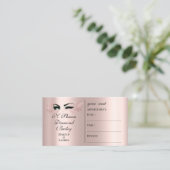 Carte de rendez-vous maquillage Artiste Lashes Bro (Debout devant)