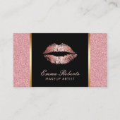Carte De Rendez-vous Maquillage Artiste Rose Gold Parties scintillant L (Devant)