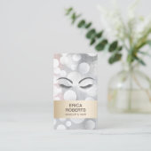 Carte De Rendez-vous Maquillage Artiste Salon de Coiffure Gold & Silver (Debout devant)