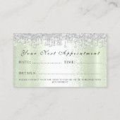 Carte De Rendez-vous Maquillage Brows Lash Driver Coiffeur vert (Dos)