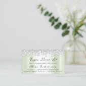 Carte De Rendez-vous Maquillage Brows Lash Driver Coiffeur vert (Debout devant)