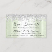 Carte De Rendez-vous Maquillage Brows Lash Driver Coiffeur vert (Devant)