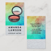 Carte De Rendez-vous Maquillage compact | Peinture en briques blanches (Devant / Derrière)